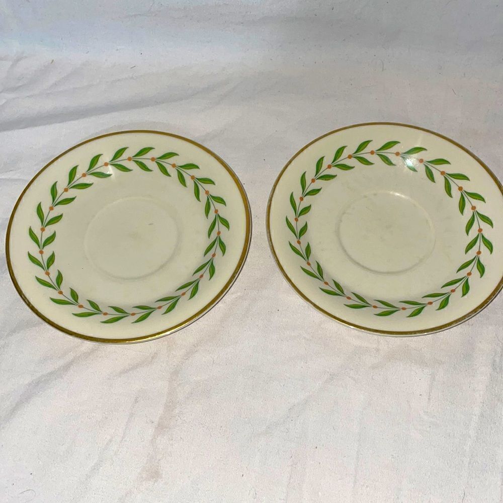 Two tea saucers  